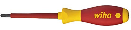 Wiha Schraubendreher SoftFinish® electric slimFix electric PlusMinus/Phillips (3271) SL/PH1 x 80 mm für tiefliegende Schrauben, ergonomischer Griff für kraftvolles Drehen, Allrounder für Elektriker, VDE-geprüft, stückgeprüft