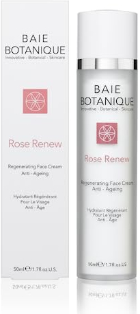 Baie Botanique Professionale Crema Anti-Età per il Viso 50ml - Cellule Staminali Vegetali, Acqua di Rose, Olio Semi di Cinorrodo e Assoluta di Rosa, Acido Glicolico - 98% Naturale, 70% Organica