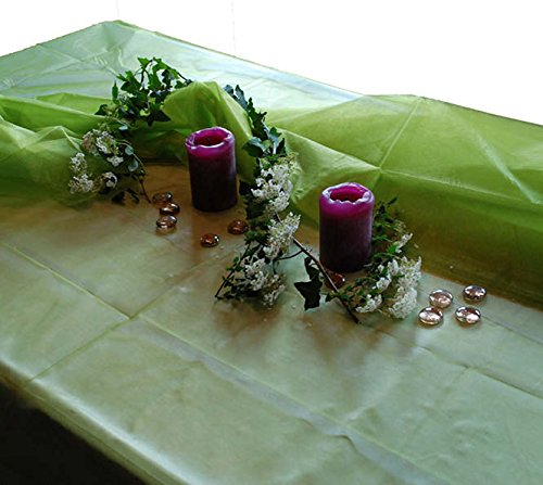 Organza Tischdecke 1,50 x 3,00 m grün Dekostoff Tisch Deko Organza Dekostoff