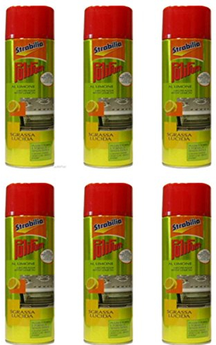 6 x STRABILIA PULIFORN Sgrassatore Lucidante Spray per forni fornelli e cucine