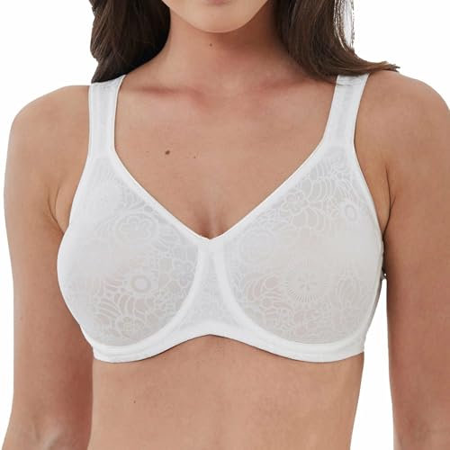 Triumph 10166834 Lovely Minimizer W X Damen Bügel-BH haltgebende Träger Stretch, Groesse 95 C, vanille