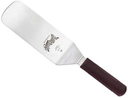 Mercer Culinary M18300 Hell's Handle 8 x 3-Inch Turner/Spatula, Stainless-Steel, Multi-Colour