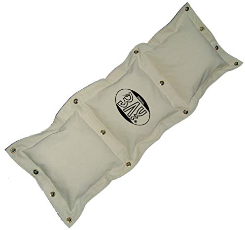 BAY® 3-Kammern WAND-Schlagpolster FERTIG GEFÜLLT WEISS NATUR Schlagkissen, Sandsack, Boxsack, 115 cm, Wandsandsack, Makiwara, Wandschlagpolster, Wandschlagkissen, Wandmakiwara Wandboxkissen Wandboxpolster Boxpolster Wand Boxkissen Mauer