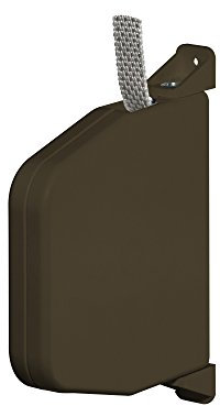 jarolift Enrouleur de sangle de volet roulant standard, largeur 15 mm, pivotant, montage en surface avec vis, avec 5 m de sangle, Marron