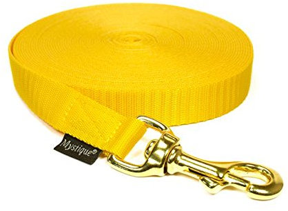 Mystique Nylon Schleppleine 20mm gelb 50m robust Karabinerhaken