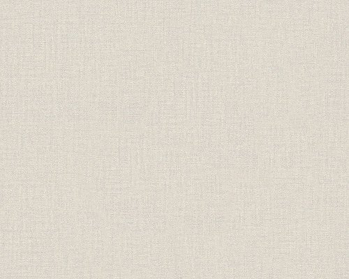 A.S. Création VERSACE WALLPAPER Vliestapete Baroque & Roll Luxustapete Uni 10,05 m x 0,70 m metallic weiß Made in Germany 962335 96233-5