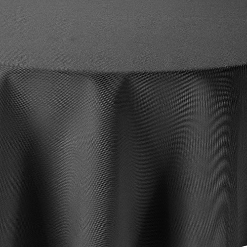 amp-artshop Tischdecke Leinen Optik Oval 160x260 cm Grau BZW. Anthrazit - Farbe, Form & Größe wählbar mit Lotus Effekt - (O160x260DGrau)