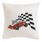 Kissenbezug 40x40cm Rennwagen Formel 1 Race Racing Formel Motor Team Speed Speedway Classic American aus Mikrofaser in Weiß