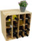 Kistenkolli Altes Land Weinregal 16er weiß/Natur/geflammt Maße 40x40x27cm Regalkiste Flaschenablage Weinregal Apfelkiste/Weinkiste (Weinregal 16er Natur)
