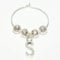 Personalised Silver Plated Wine Glass Charm Letter S Initial Silver Charm Plus Gift Card (Choice of Designs) by Just Say Beads ~ from UK Seller