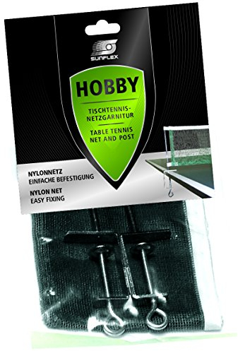 Sunflex Erwachsene Tischtennis-netzgarnitur Hobby, schwarz, M