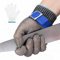 Cut Resistant Gloves Stainless Steel Wire Metal Mesh Butcher Safety Work Gloves for Cutting, Slicing Chopping and Peeling (Large)