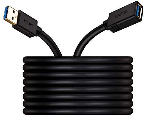 USB 3.0 Extension Cable 6M - VCZHS USB Extension Lead A Male to A Female USB Extender 5Gbps High Speed Data Transfer Compatible with Printer, Scanner, Keyboard,Mouse, Card Reader, USB Flash Drive