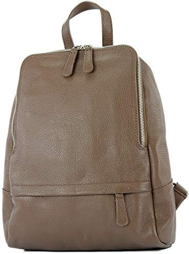 modamoda de T138 Damen Leder Rucksack Handtasche handmade in Italy, Farbe:Blassbraun