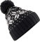 Neverless® Strickmütze Damen Norweger Mütze Wintermütze Bommelmütze schwarz-weiß Unisize