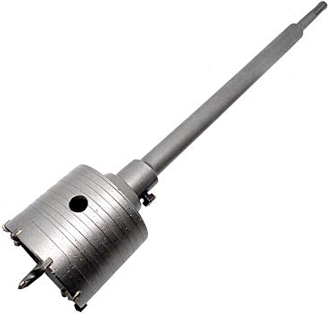 Gloriashoponline FRESA A TAZZA 65 MM ASTA PROLUNGA 60 CM BARRA PER TRAPANO ATTACCO SDS PLUS