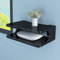AUVTLLL XU FENG Wandmontiertes schwebendes Regal TV-Schrank Regal TV-Konsolen-Router-Regal DVD-Set-Top-Box Telefon-Ablagefach Hängende Box, Multimedia-Ablage (Farbe : Schwarz)