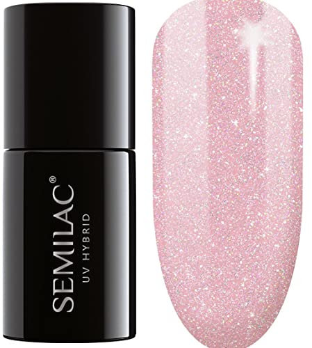 SEMILAC Extend Base 5in1 805 - Builder Gel in the Bottle - All in One Builder Gel for Nails and Gel Polish UV Light - Used as Gel Base and Top Coat and Gel Nail Polish - UV Gel Polish Soak Off