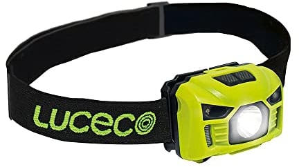 Luceco LED Inspection Head Torch with USB and PIR Motion Sensor, 5 Light Modes, Adjustable, Rechargeable, Inspection Lights, High-Vis, IK04, 3W, 150lm, 6500K, LILH15P65