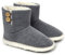 Dunlop - Pantofole da uomo alla caviglia, con finta pelliccia, con suola in gomma, in memory foam, per interni ed esterni, idea regalo per uomo, Grigio (Carbone), 43 EU