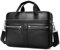 Businesstasche Herren Leder Aktentasche Männer Handtasche Vintage Laptoptasche Arbeitstasche Umhängetasche Schultertasche für 14 Zoll Notebook - Schwarz(aktualisierte Version)