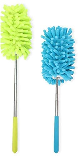NA 2 Pcs Extendable Dusters Washable Hand Dusters Telescopic Feather Dusters for Home Office