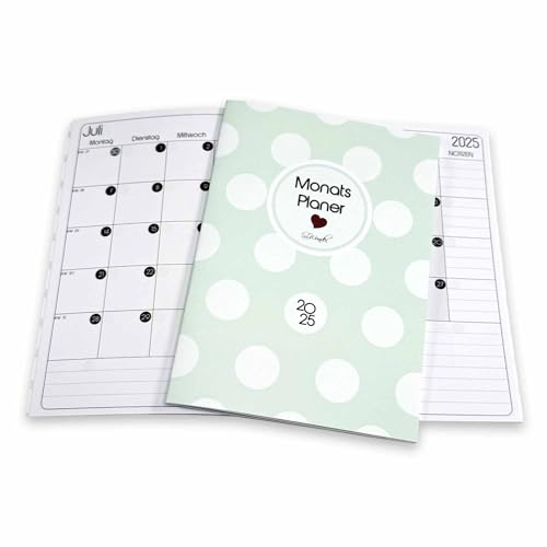 SinnWunder® 2025 Premium Monatskalender als Heft für die Handtasche – Din A5
