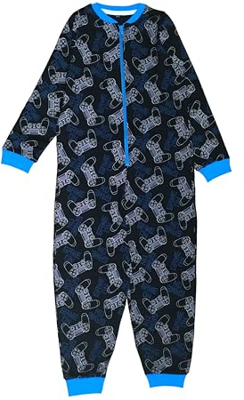Jungen Gamer Controller Videospiel Onesie Schlafanzug 6-11 Jahre, Spiel auf, 146
