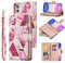 UEEBAI Wallet Case for iPhone 11 6.1 inch, Premium PU Leather Magnetic Closure Geometric Marble Pattern Handbag Zipper Pocket Case Kickstand Card Slots Shockproof Flip Cover for iPhone 11 - Purple#3