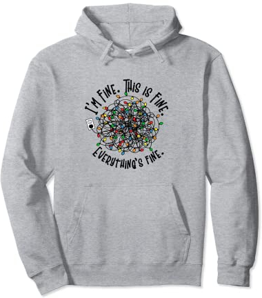 Lustige Weihnachtslichter werden verheddert | verwirrte Lichterkette Pullover Hoodie