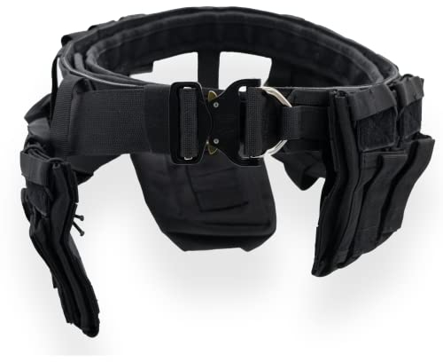 Taktischer Gürtel mit Taschen - KATLOCK Survival Gürtel I Gürtel Militär Herren I Gürtel taktisch mit Zubehör I Outdoor Gürtel unisex I Camping, Jagdsport, Klettern I Security Ausrüstung