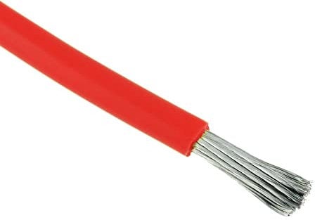 Red Silicone Lead Wire 10AWG 1050/0.08mm Hobby DIY Electronics Electrical Automotive (1m Length)