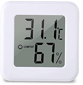 Lamkrtlp Termómetro Higrómetro Digital, Mini Termómetro interior del higrómetro con Logo de Confort, para el Hogar Oficina Sala de bebés Guardarropa