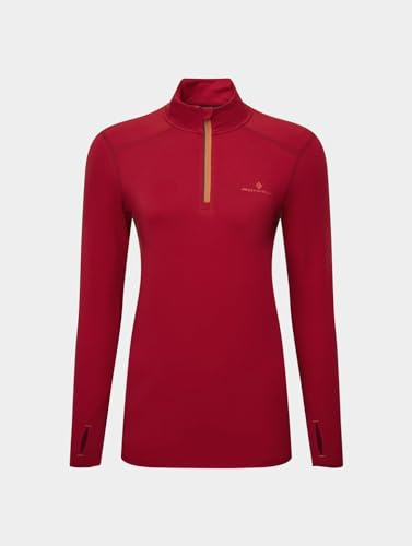 Ronhill Running, Wmn's Core Thermal 1/2 Zip, Jam/Flame, Size 14