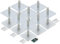 KOTARBAU® Lote de 8 Soporte para postes 160 mm x 160 mm x 250 mm, rosca M24 mm, para atornillar, Base de sujeción galvanizada, Altura ajustable, Pie de suelo de hormigón, Placa de suelo regulable