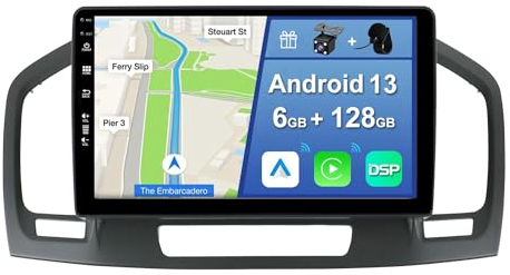 YUNTX [6GB+128GB] Android 14 Autoradio für Opel Holden Insignia(2008-2014)-[Integriertes CarPlay/Android Auto/DSP/GPS]-9”IPS 2.5D-Kamera+MIC-DAB/Mirror Link/Bluetooth 5.0/360 Kamera/Lenkradsteuerung