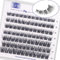 LZM Einzelne Wimpern Fake Lashes 8-14mm C Curl Falsche Wimpern Natürlicher Look Künstliche Wimpern Weich DIY Cluster Wimpern Einzeln Natürliche Wimpern (Moon-mix)