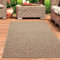 CARPETIA In- und Outdoor-Teppich wetterfest Sisal-Optik Garten Dachterrasse Balkon Esszimmer Wohnzimmer 200x290 cm