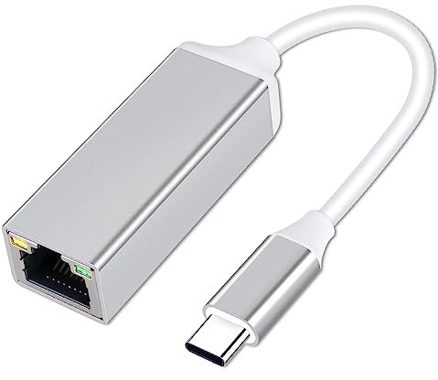 Adaptador USB C a Ethernet, Seminer Type-C a RJ45 Gigabit Ethernet Adaptador de Red LAN Compatible con MacBook Pro 2019/2018/2017, MacBook Air y más