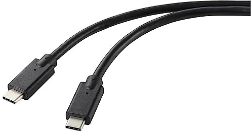 Renkforce USB-Ladekabel USB 2.0 USB-C® Stecker, USB-C® Stecker 2.00 m Schwarz TPE-Mantel RF-5251922