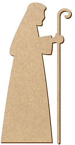 MDF Krippenfigur Betender Josef V2 - Deko Basteln 5-50 cm, Pack mit:100 Stück, Höhe:16cm hoch