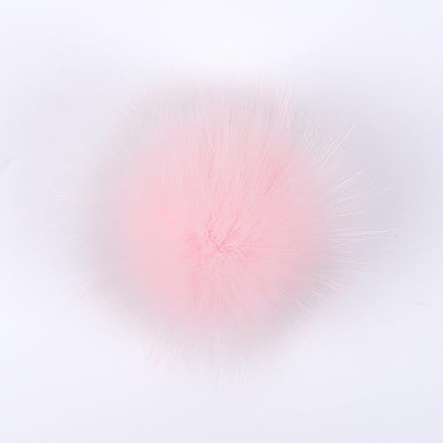 10 Stück 8cm Kunstfell Pompon Fellbommel Pompon Bommel für Mützen Beanies Fellbommel Fellpompon Künstlicher Haarball für Tasche Anhängern Schlüsselanhänger Dekoration Bekleidung Zubehör -Hell-Pink