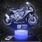 Nachttischlampe - Touch-Nachtlicht Moto R1 3D-LED-Lampe Illusion, Geschenkidee Weihnachten Geburtstag Junge und Mädchen Nachttischlampe Kinder- oder Erwachsenenzimmer TOP