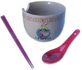 Culture Fly Naruto Shippuden Ensemble de bols à ramen avec bol, cuillère et baguettes