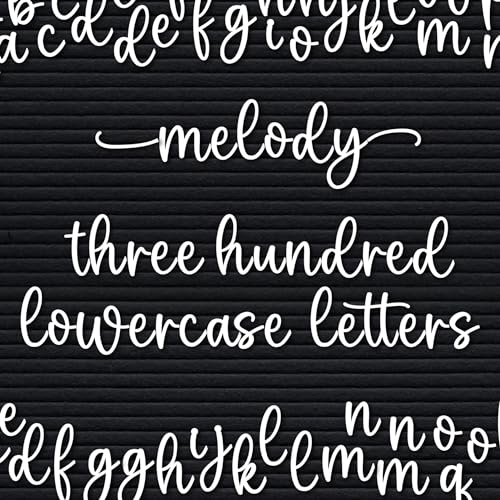 Letterboard Letters, Board NOT Included, Cursive Script Letterset for Felt boards, 300+Pieces, Lowercase Script Letters, Pre-cut