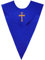 GraduatePro Unisex Glänzend V-Form Stola mit Kreuzstickerei Chöre Klerus Kirche Chorschal Königlich