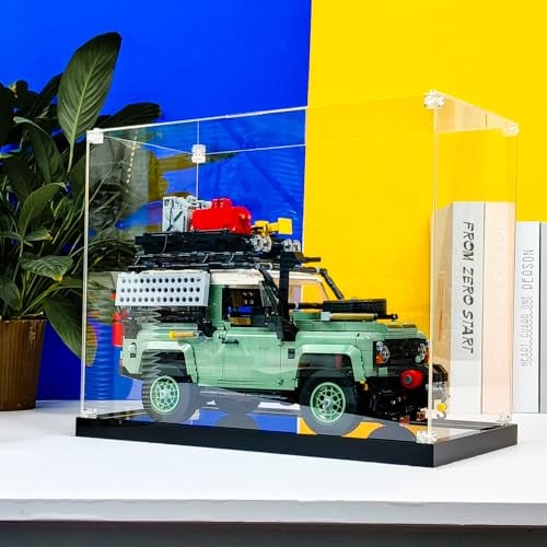 NOVDA Acryl-Vitrine für Icons Classic Defender 90 10317, staubdichte Vitrine für 10317, Größe: 40 x 20 x 30 cm (Modell Nicht im Lieferumfang enthalten)