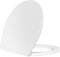 SAMODRA Abattant WC avec frein de Chute Abattant Toilette WC Forme O Cuvette WC Lunette Toilettes WC -UF Matériel (Forme O)