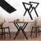 ML-Design Lot de 2 Pieds de Table L60xH72 cm, Forme de X, Noir, en Acier Peint par Poudrage, Design Industriel, Piètement de Meuble DIY, Patins de Table à Manger Banc Bureau, pour Projets de Bricolage