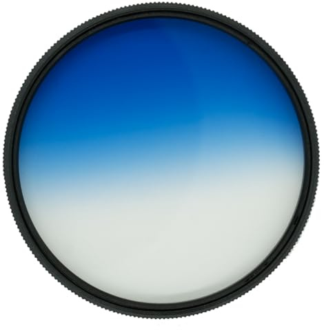 Pro Glass 72 mm HD MC Verlaufsfilter für Venus Optics Laowa Argus 45 mm f/0,95 FF Objektiv für Canon RF (VE4595RF) – 72 mm Blaufilter, 72 Abstufungs-Blaufilter
